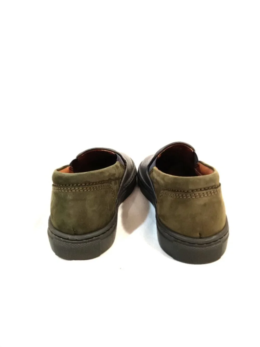 Atlanta Mocassins Boys Shoes Size 11 USA 28 EU New Slip On Sneakers Gray / Olive